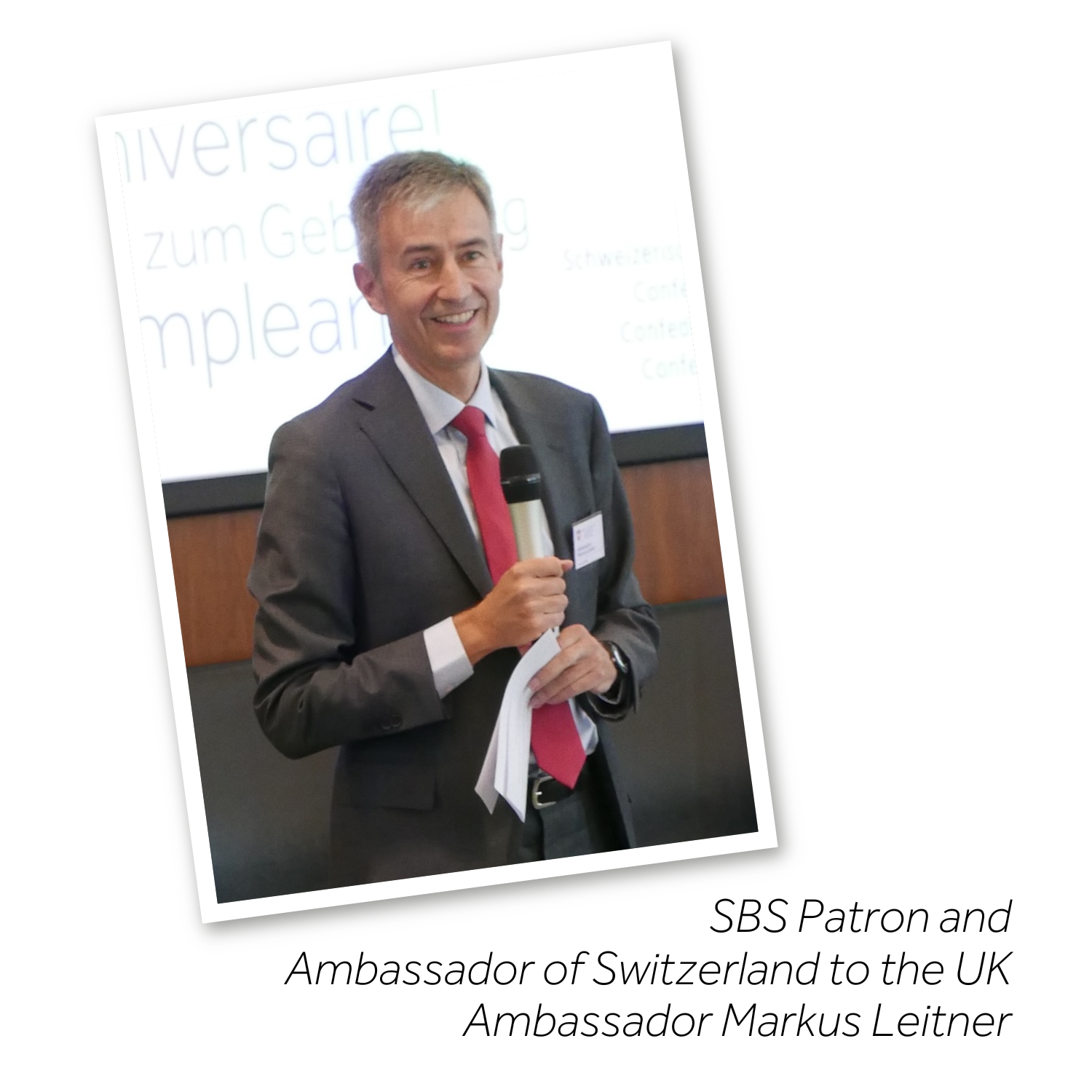 Swiss Ambassador Markus Leitner to the UK